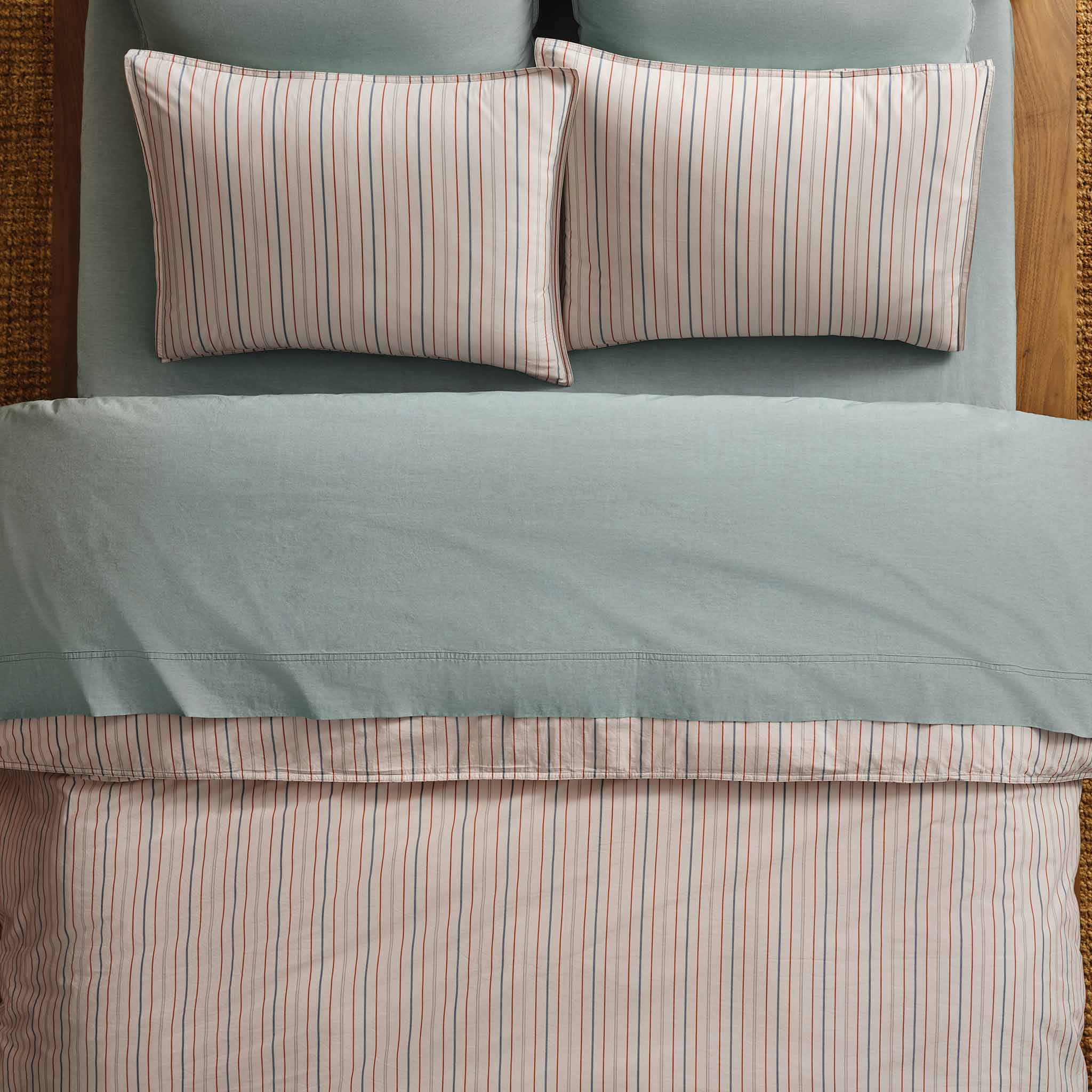 Washed Classic Percale Duvet Set