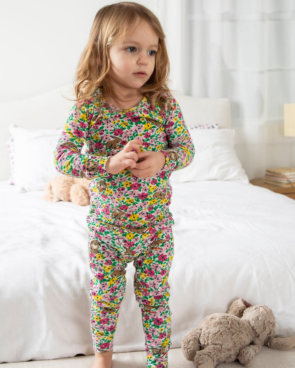 Bunny Trail - Kids Pajama Set - Spring Meadow