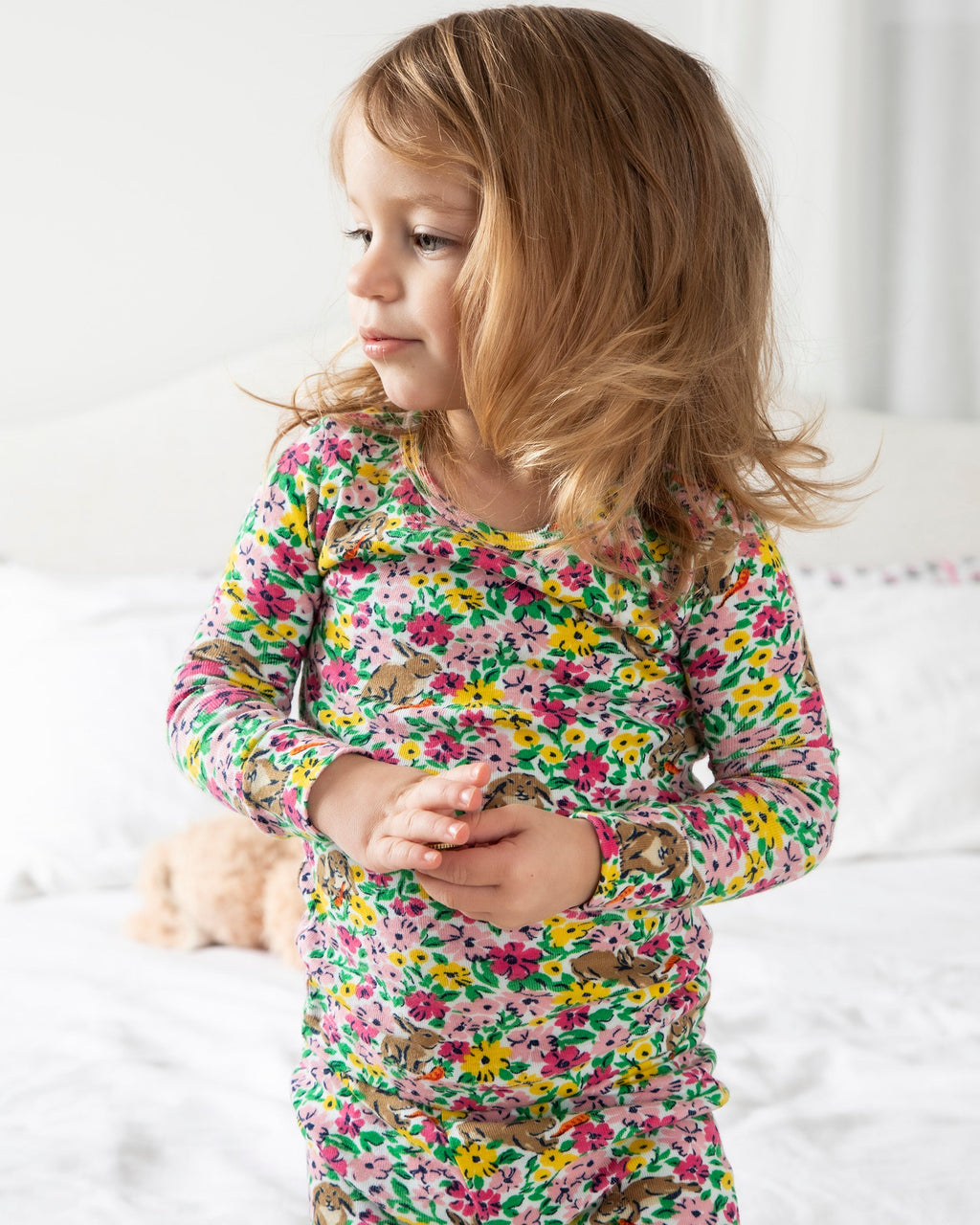 Bunny Trail - Kids Pajama Set - Spring Meadow