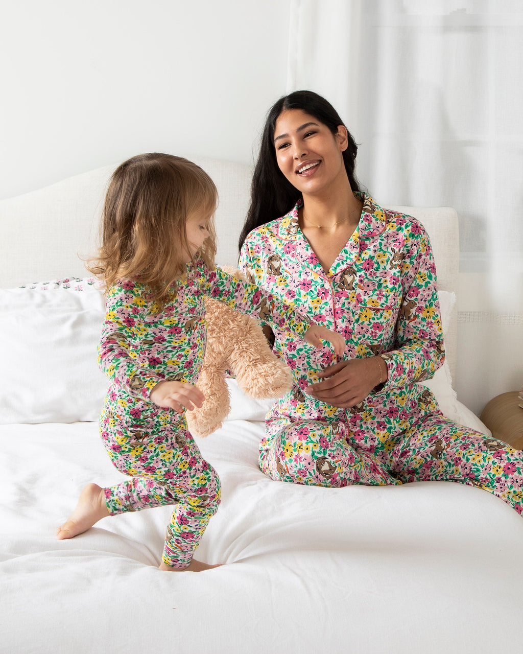 Bunny Trail - Kids Pajama Set - Spring Meadow