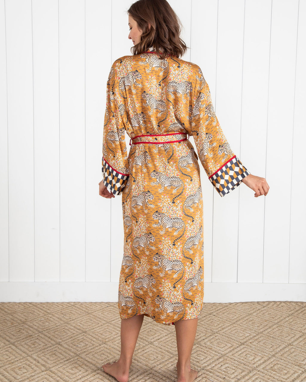 Bagheera - Satin Robe - Tobacco