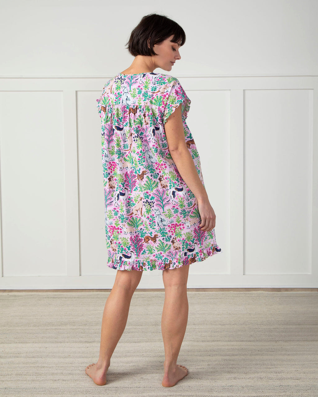 Must Love Dogs - Pintuck Nightgown - Pink Peony