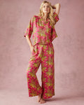 Bagheera - Satin Wildest Dreams Pajama Set - Hot Pink