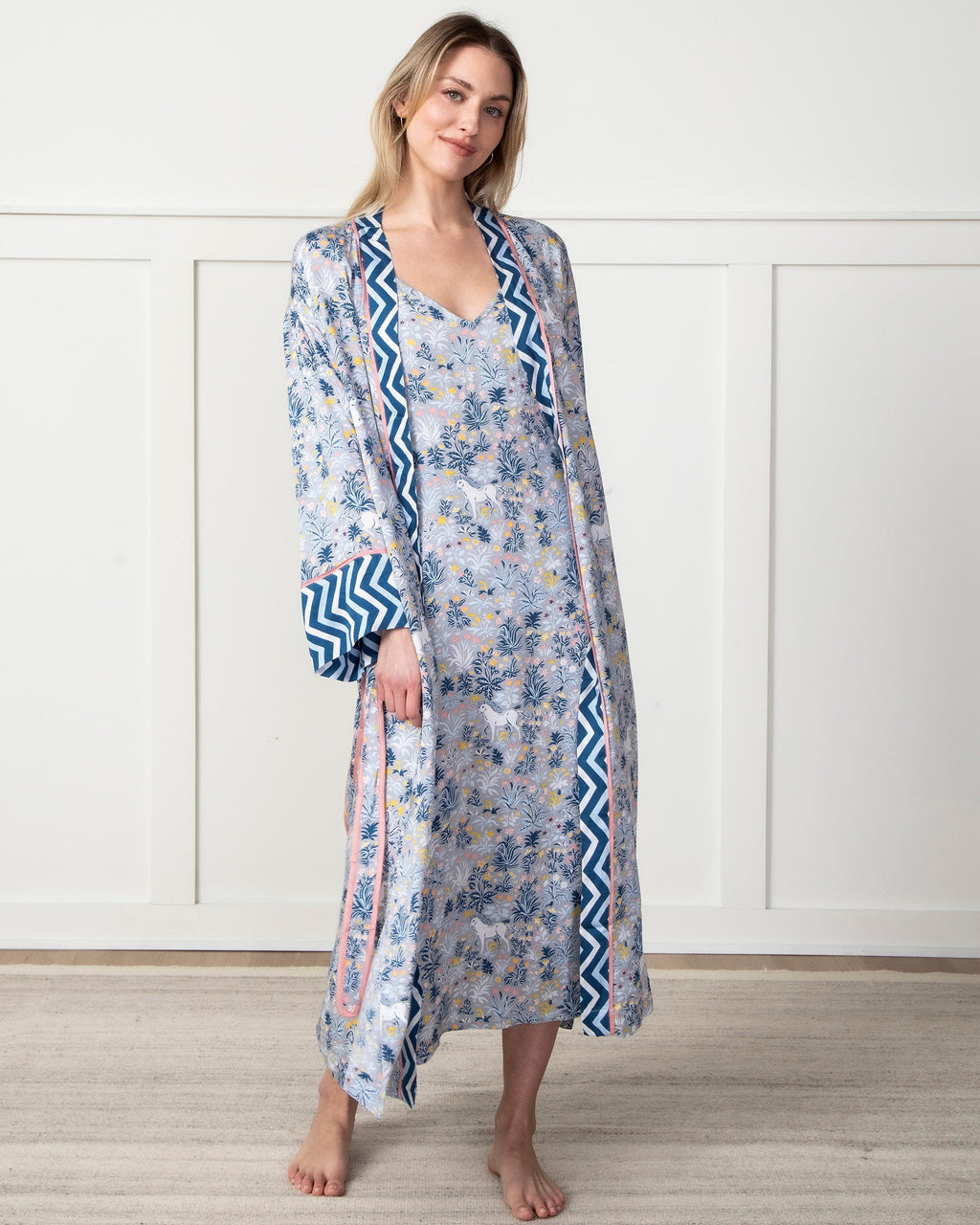 Unicorn's Garden - Satin Chic to Sleep Nightie - Silver