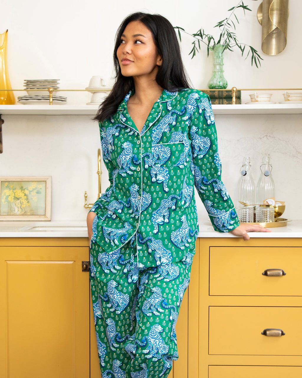 Tiger Queen - Long Sleep Set - Jade