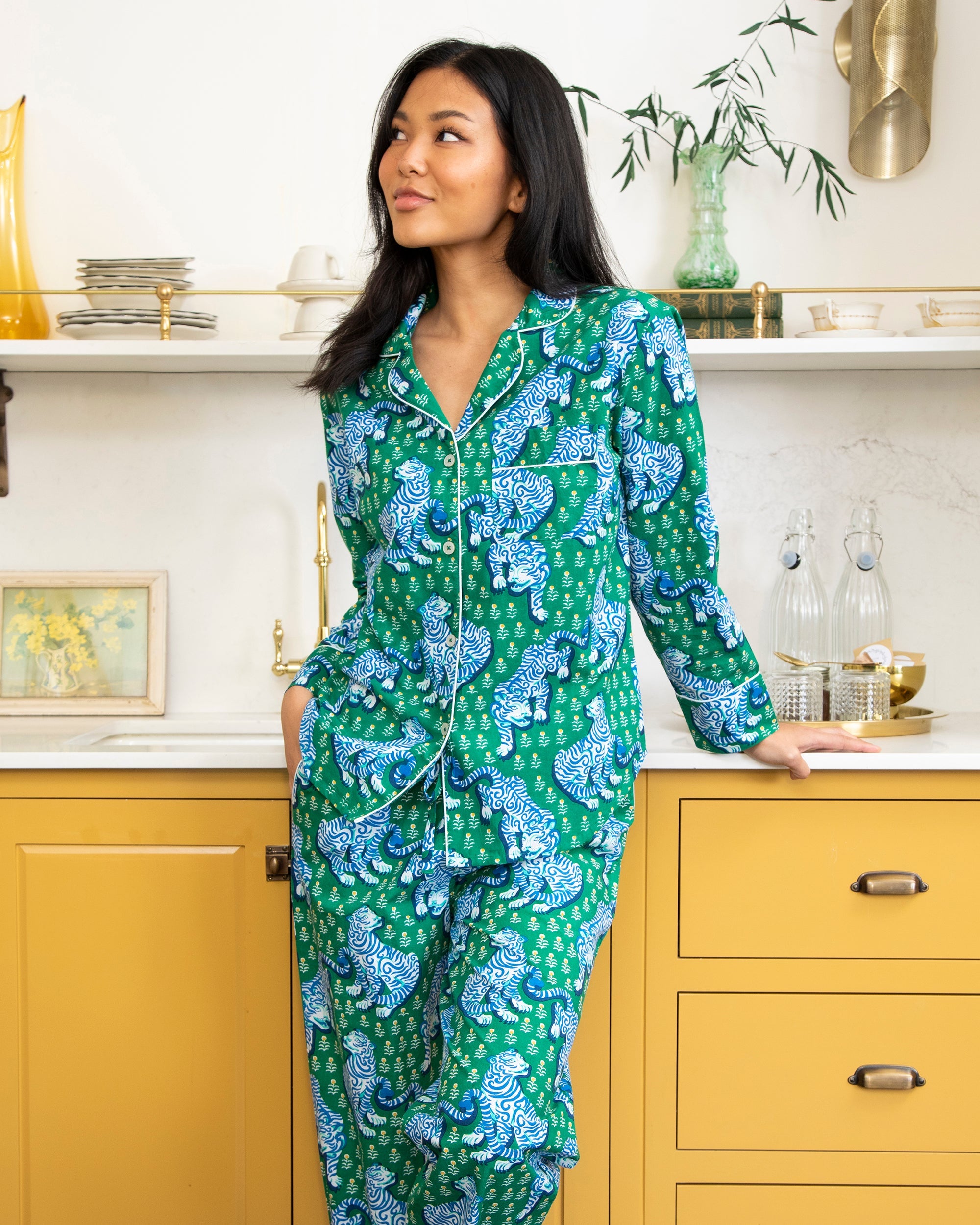 Tiger Queen - Long Sleep Set - Jade