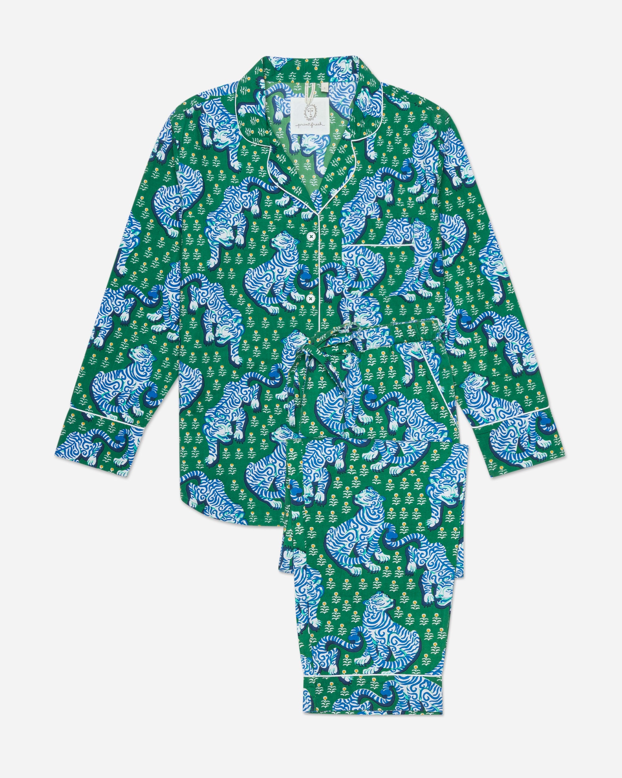Tiger Queen - Long Sleep Set - Jade