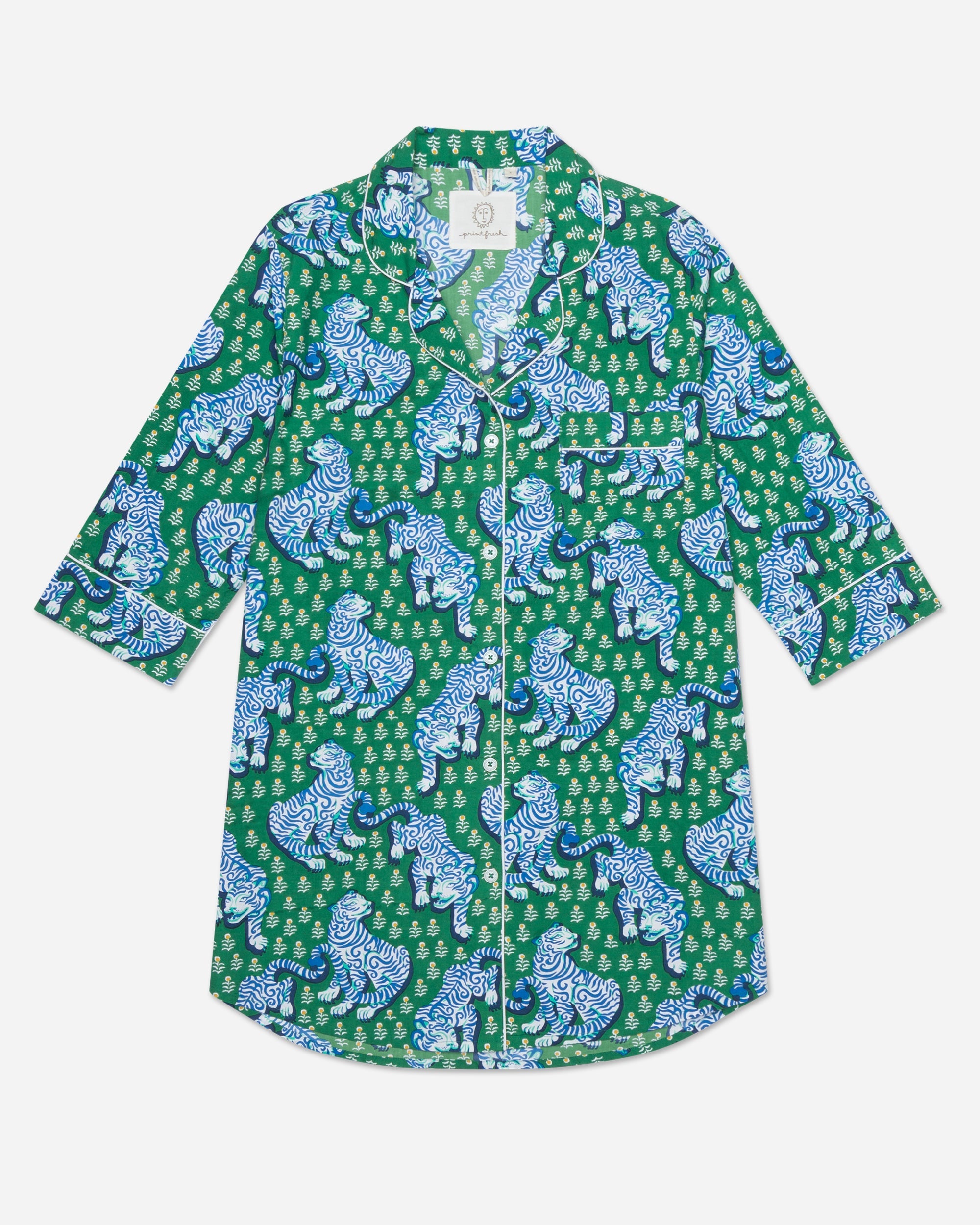 Tiger Queen - Sleep Shirt - Jade